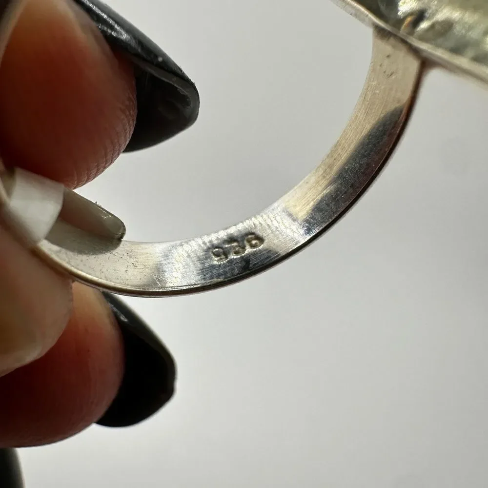 NWT 5ct emerald‎ cut Prasiolite ring in Bali sterling silver!